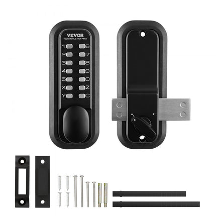 VEVOR Keyless deurslot met mechanisch codeslot, 40/50 mm retrostijl 14 wachtwoordslot, 35-65 mm deurdikte combinatiecode deurslot Geschikt voor garage, hotel, kantoor, studio enz.