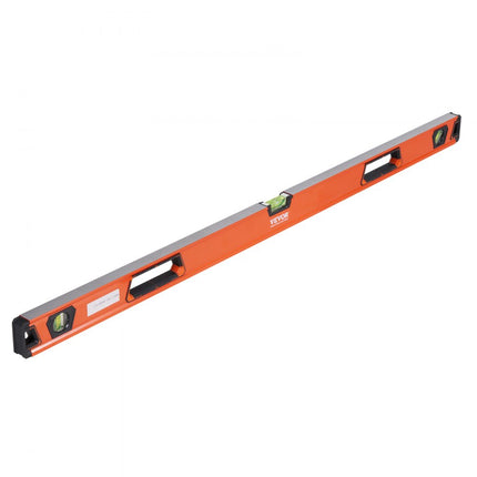 VEVOR waterpas aluminium magnetische waterpas 1222 mm 3 niveaus 45 graden hoek, horizontaal en verticaal 0,5 mm/m incl. nylon opbergtas Professionele waterpas