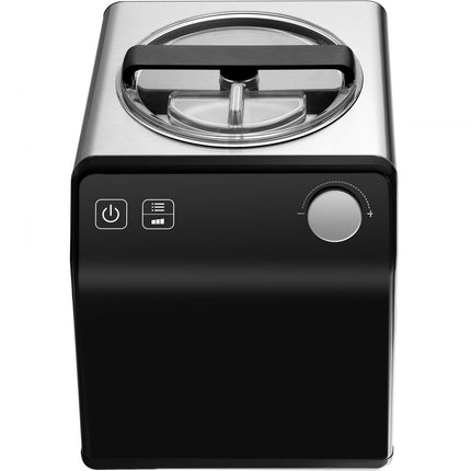 VEVOR Compressor-ijsmachine IJsmachine 2 l, 180 W Frozen Yoghurt Maker IJsmachine 3 standen Yoghurtmachine Huishoudelijke draagbare ijsmachine Sorbet Gelato Geluidsarm Zwart Elektrisch