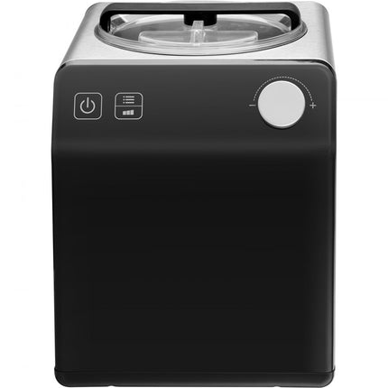 VEVOR Compressor-ijsmachine IJsmachine 2 l, 180 W Frozen Yoghurt Maker IJsmachine 3 standen Yoghurtmachine Huishoudelijke draagbare ijsmachine Sorbet Gelato Geluidsarm Zwart Elektrisch