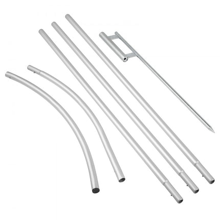 VEVOR Custom Feather Flag Paal, FLB-10 4,3 m Vlaggenmasten Stokken, 25 mm Buisdiameter Reclame Vlaggenmast, Gebruikt voor de Openingsceremonie, Reclamevlaggen, Introducties van Winkels, Indicatoren