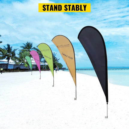 VEVOR Custom Feather Flag Paal, FLB-10 4,3 m Vlaggenmasten Stokken, 25 mm Buisdiameter Reclame Vlaggenmast, Gebruikt voor de Openingsceremonie, Reclamevlaggen, Introducties van Winkels, Indicatoren