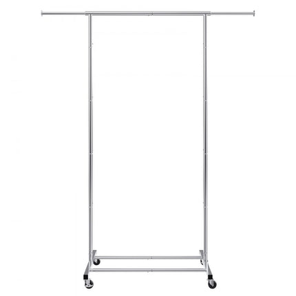 VEVOR Rolling Kledingrek Kapstok 1 Staaf, 781-1378mm Verstelbaar Heavy Duty Rolling Kledingrek voor Slaapkamer, Wasruimte, Kleedkamer, Entree, enz.