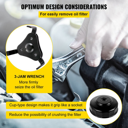VEVOR 30-delige oliefilterdopsleutelset oliefilterdopsleutel 3/8