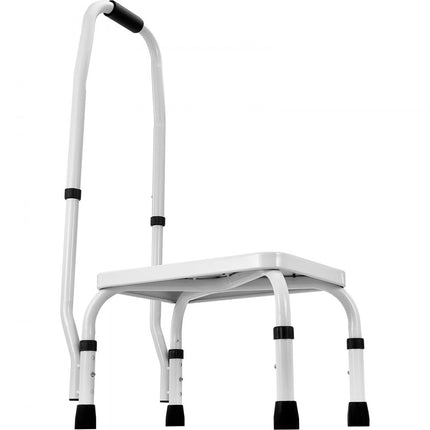 VEVOR opstapje met 1 trede, draagvermogen van 150 kg, 3-voudig in hoogte verstelbaar met handvat, stalen opstapladder, draagbare opstapje voor peuters voor volwassenen, antislip stevige opstapladders voor op kantoor