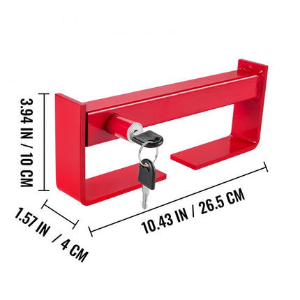 VEVOR containerslot containerslot stalen grendelsluiting 25-45cm rood