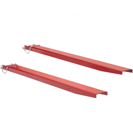VEVOR Set van 2 vorkverlengingen Tandverlenging van 2090 mm 1,815 ton laadvermogen Vorktanden Q235 koolstofstaal Eendelig ontwerp Palletvorkverlenging Compatibel met vorken van 106 mm