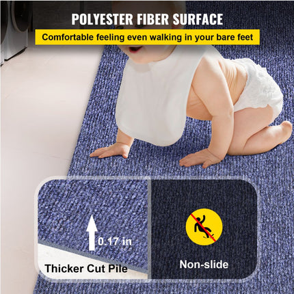 Vevor Tapijt, Terrastapijten, 1,8 X 16 M, Blauw, Binnen Buiten, Polyestervezel