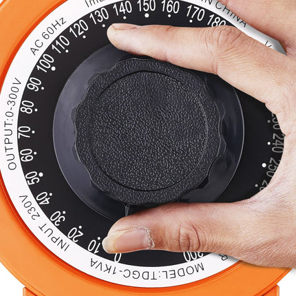 VEVOR 1000VA Variabele spanningsvariabele transformator 3,3 Amp 230V Ingang 0-300V Uitgang AC-spanningsregelaar Voeding met 4 extra zekeringen voor thuis, industrieel kantoor