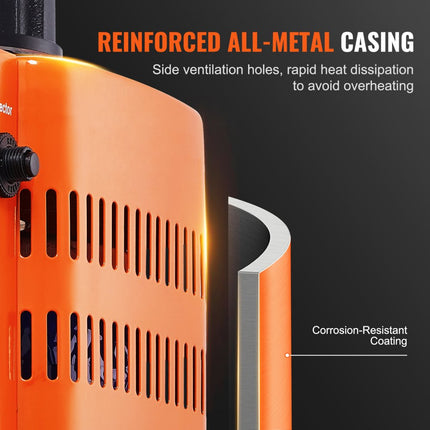 VEVOR 500VA Variabele spanningsvariabele transformator 1,7 A 230 V ingang, 0-300 V uitgang AC-spanningsregelaar Voeding met 4 extra zekeringen Thermische schakelaar voor thuis, industrieel kantoor