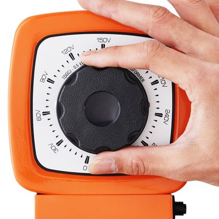 VEVOR 500VA Variabele spanningsvariabele transformator 1,7 A 230 V ingang, 0-300 V uitgang AC-spanningsregelaar Voeding met 4 extra zekeringen Thermische schakelaar voor thuis, industrieel kantoor