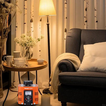 VEVOR Automatische variabele variabele transformator 500VA 1,7A Ingang 230V Uitgang 0-300V AC-spanningsregelaar 4 zekeringen Thermische schakelaar voor thuiskantoor