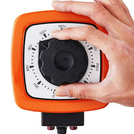 VEVOR Automatische variabele variabele transformator 500VA 1,7A Ingang 230V Uitgang 0-300V AC-spanningsregelaar 4 zekeringen Thermische schakelaar voor thuiskantoor