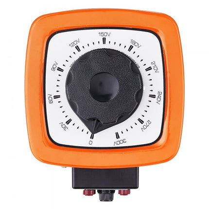 VEVOR Automatische variabele variabele transformator 500VA 1,7A Ingang 230V Uitgang 0-300V AC-spanningsregelaar 4 zekeringen Thermische schakelaar voor thuiskantoor