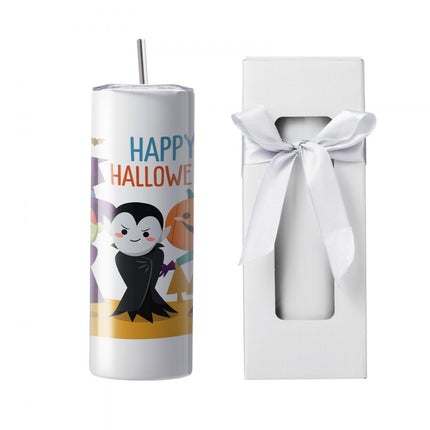 VEVOR 8-pack rechte sublimatiebekers, 20oz blanco bekers, roestvrijstalen dubbelwandige bekers met rietje, deksel, borstel, bodem, krimpfolie, geschenkdoos, voor hittepers en warmteoverdracht