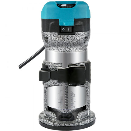 VEVOR Elektrische Hand Trimmer, 710W Elektrische Trimmer-Router, Laminaat Router Trimmer met Drie Freesspantangen, Bovenfrees en Trimmer met Vaste & Verzonken Basissen, Aluminium Omhulsel Handsnijder