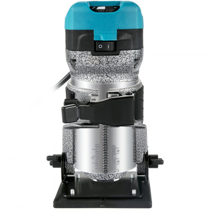 VEVOR Elektrische Hand Trimmer 710W Elektrische Trimmer-Router Laminaat Router Trimmer met Drie Freesspantangen, Bovenfrees en Trimmer met Kantel Duik Basissen, Aluminium Omhulsel 13k-33kRPM Rotatie
