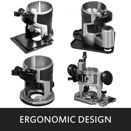 VEVOR compacte router met 3 basissen Variabele snelheid Kantelbasis Soft Start verwijdering Pro