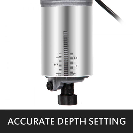 VEVOR Router 710 W Compacte bovenfrees met vaste basis Plunge Base Offset Base