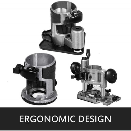 VEVOR Router 710 W Compacte bovenfrees met vaste basis Plunge Base Offset Base