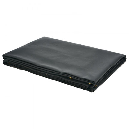 VEVOR vrachtwagenzeil 1,8 x 4,3 m PVC gecoate zwarte heavy duty hoes met dubbele zak, messing ogen, versterkt dubbelnaalds weefsel geschikt voor handmatig of elektrisch dumptrucksysteem