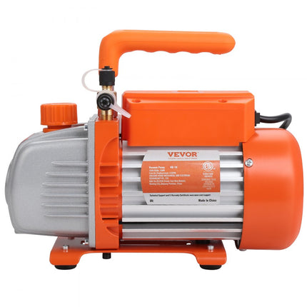 VEVOR Vacuümpomp 100L/min Vacuumpomp 1-traps 220V/50HZ 1440rpm 800-4000PSI (55-276bar) 250ml olie capaciteit vacuümapparaten verdeler manometerset