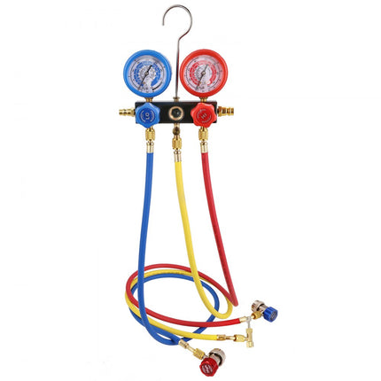 VEVOR Vacuümpomp 100L/min Vacuumpomp 1-traps 220V/50HZ 1440rpm 800-4000PSI (55-276bar) 250ml olie capaciteit vacuümapparaten verdeler manometerset