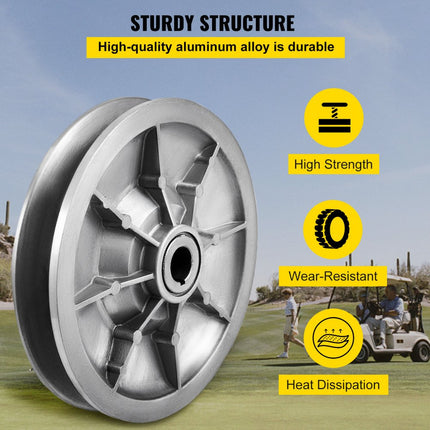 VEVOR Golfkar met hoog koppel aangedreven koppeling voor Club Car DS & Precedent 1997 tot Up Club Car 4-takt gasgolfkarmodel, zilver