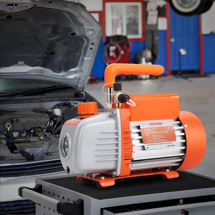 VEVOR Vacuümpomp 150W Vacuumpomp 1-traps airconditioningpomp 100L/min Stroom 1440RPM Snelheid 0,64/0,95cm Sae Inlaat Vacuümapparaten 5Pa Zuiver