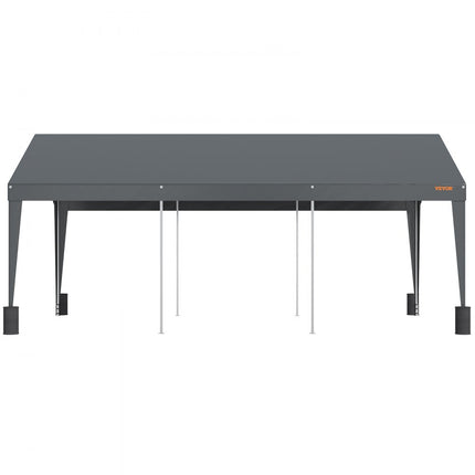 VEVOR tent garage garagetent opbergtent carport PE 3x6x2,8m grijs