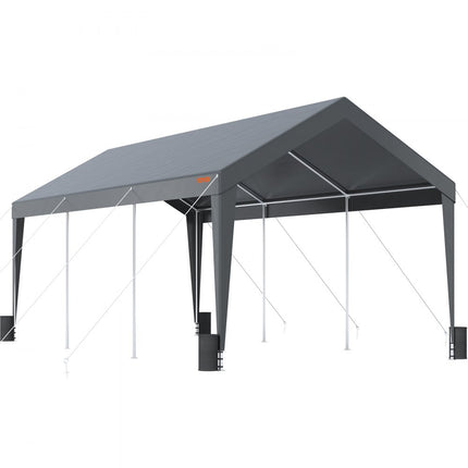 VEVOR tent garage garagetent opbergtent carport PE 3x6x2,8m grijs