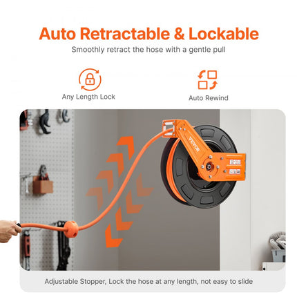 VEVOR persluchtslang slanghaspel 300PSI 9,52mmx19,81m