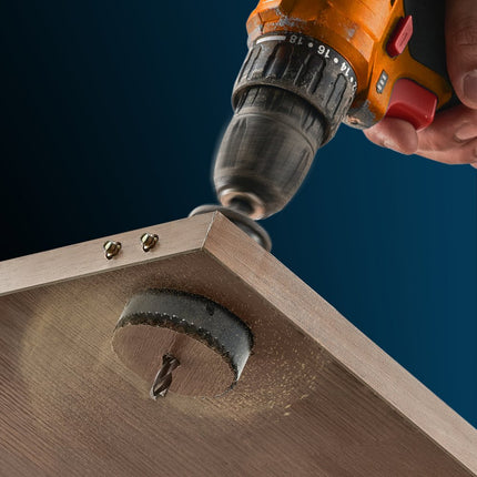 VEVOR gatenzaagset bimetaal, 18-delig. Gatenplaten, 6 gatboren zaagdiepte 38 mm, bimetaal gatenzaagset, boortoebehoren, professionele gatenzagen voor het boren in hout, ijzer, kunststof en PVC enz.