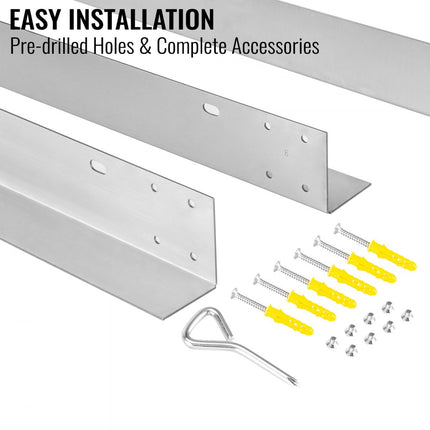 VEVOR BBQ Buitenkeuken Frame, 385x497x50 mm Buitenkeuken Producten, Zilver BBQ Grill Eiland Frame van Verdikt Roestvrij Staal met een Dikte van 1,5 mm, Bied Nodige Bescherming voor Uw Buitenkeukens