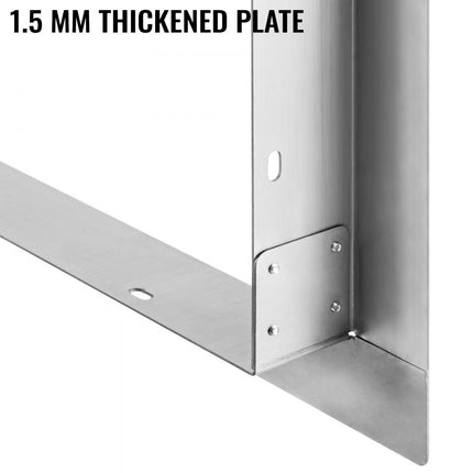 VEVOR BBQ Buitenkeuken Frame, 385x497x50 mm Buitenkeuken Producten, Zilver BBQ Grill Eiland Frame van Verdikt Roestvrij Staal met een Dikte van 1,5 mm, Bied Nodige Bescherming voor Uw Buitenkeukens