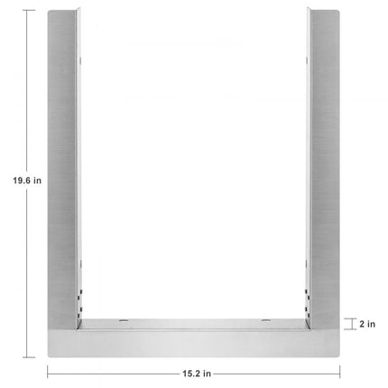 VEVOR BBQ Buitenkeuken Frame, 385x497x50 mm Buitenkeuken Producten, Zilver BBQ Grill Eiland Frame van Verdikt Roestvrij Staal met een Dikte van 1,5 mm, Bied Nodige Bescherming voor Uw Buitenkeukens