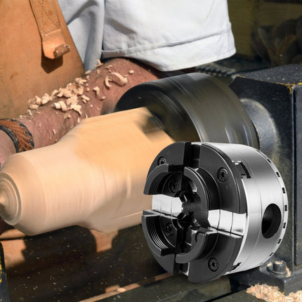 VEVOR Draaibank Klauwplaat Houtdraaibank Chuck van Staal 95 mm voor Draaibank