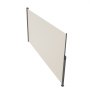 VEVOR zijluifel 180 x 300 cm zijwandluifel van 180 g/m² polyesterweefsel met PU-coating luifel uittrekbare handgreep met veermechanisme privacyscherm privacybescherming voor balkons binnenplaatsen beige