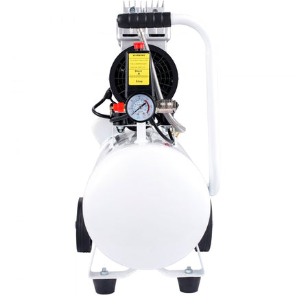 VEVOR Stille Compressor Tank 18 L Stille Luchtcompressor 850 W Draagbare Luchttank Gemaakt van Gelegeerd Staal met eén Druk Meter en 1440 RPM Rotatiesnelheid voor Huisreparatie, Bandenspanning, enz