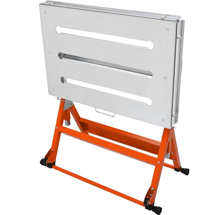 VEVOR Opklapbare Lastafel 30"x20" Werkbank 181kg Laadvermogen Hoogte Verstelbaar van 25" tot 32" Verstelbare Hoek 0°/30°/90° Werkbank Koolstofstalen Werkplaatstafel met Wielen