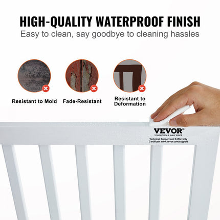 VEVOR Hondenhek Dierenhek Kinderhekje Opvouwbaar Wit 508x610mm