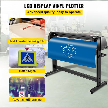 VEVOR Vinylsnijder Vinyl Cutter 53in Vinyl Snijplotter Snijplotter Machine LCD-scherm met SignCut Software