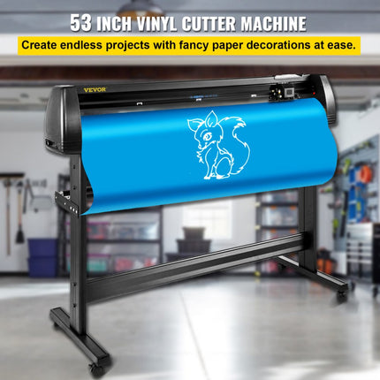 VEVOR Snijplotter Vinylsnijder Vinyl Cutter Plotter Cutting 53 Sign Maker Software Bundel Achtergrondverlichting Graphics