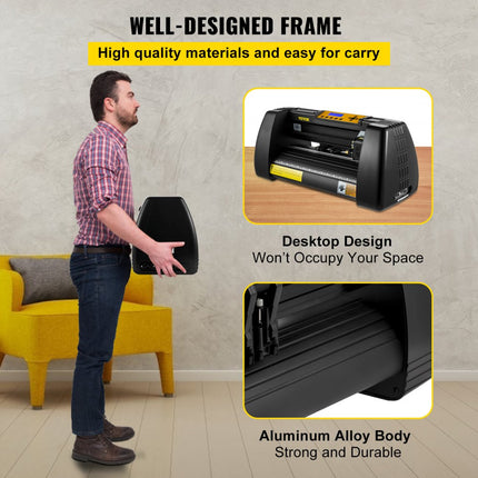 VEVOR Snijplotter Vinylsnijder Vinyl Cutter 14 Vinyl Cutter Plotter 375mm Signmaster Business Vinyl Sign Cutting Making Usb