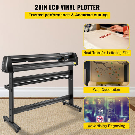VEVOR vinylsnijder 53 inch vinylsnijmachine met vloerstandaard vinylplotter
