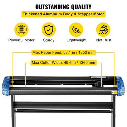 VEVOR vinylsnijder 53 inch vinylsnijmachine met vloerstandaard vinylplotter