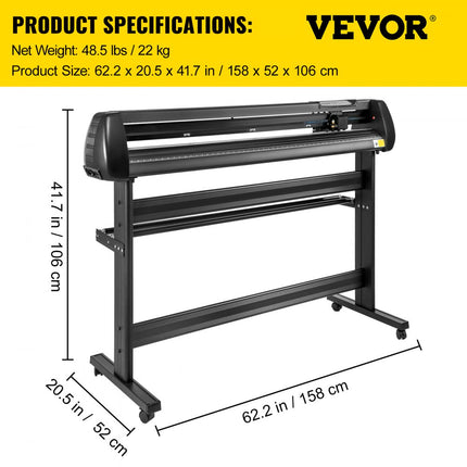 VEVOR vinylsnijder 53 inch vinylsnijmachine met vloerstandaard vinylplotter