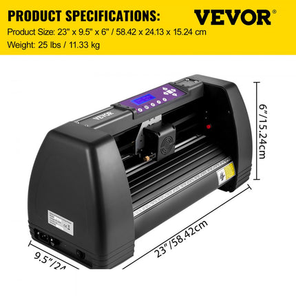 VEVOR Vinylsnijder Vinyl Cutter Vinyl Snijplotter Slogan Snijplotter Snijplotter Machine Invoer 375mm