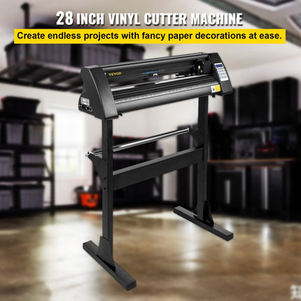 VEVOR Snijplotter Vinylsnijder Vinyl Cutter 720 mm folieplotter plotter vinyl snijplotter met Sign Master plotter foliesnijder zwart