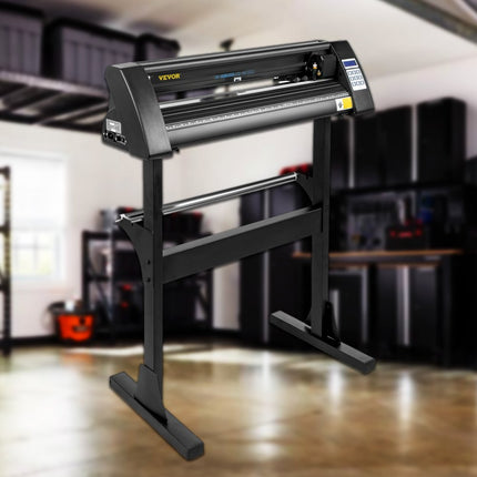 VEVOR Snijplotter Vinylsnijder Vinyl Cutter 720 mm folieplotter plotter vinyl snijplotter met Sign Master plotter foliesnijder zwart